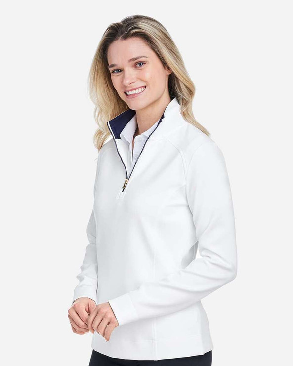 Fairway & Greene F12250 - Jersey de mujer Wells Quarter-Zip Tech Pullover