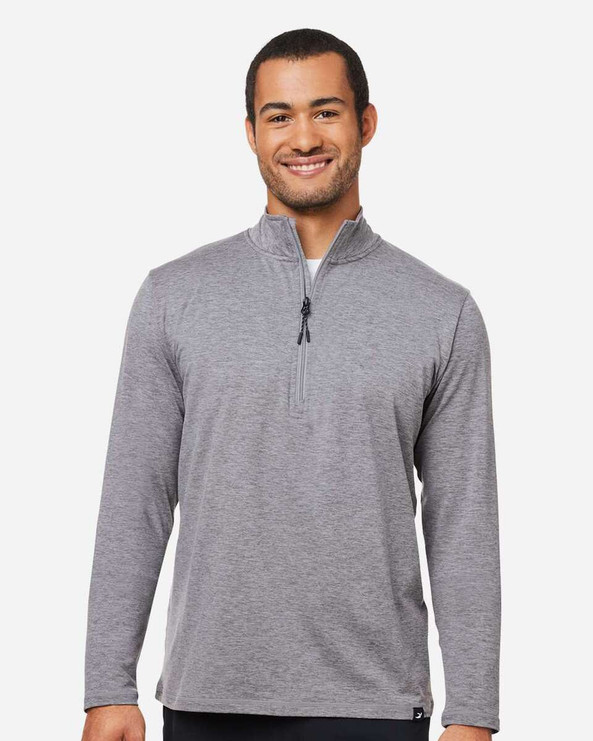 Glyder MDP1772 - Jersey jaspeado Fairway Quarter-Zip Pullover