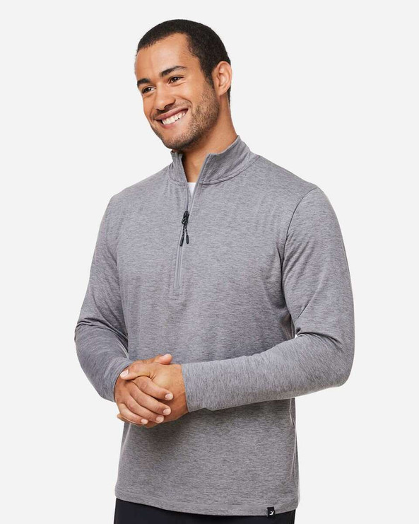 Glyder MDP1772 - Jersey jaspeado Fairway Quarter-Zip Pullover