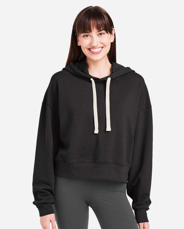 Glyder PDP1725 - Women's Vintage Oversized Cropped Hooded Sweatshirt