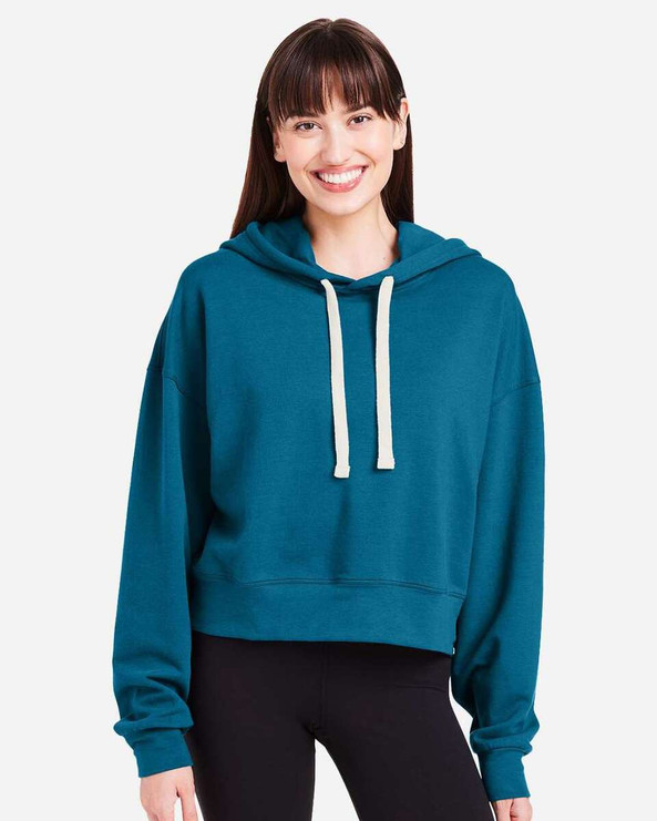Glyder PDP1725 - Women's Vintage Oversized Cropped Hooded Sweatshirt