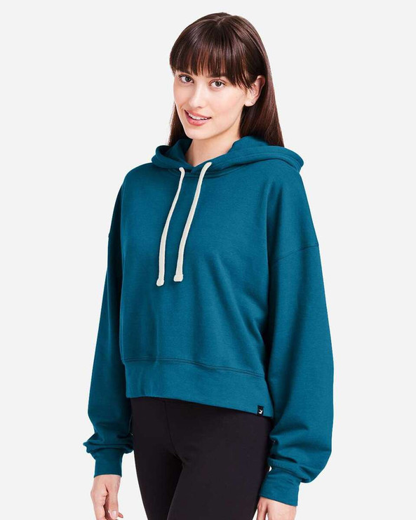 Glyder PDP1725 - Women's Vintage Oversized Cropped Hooded Sweatshirt