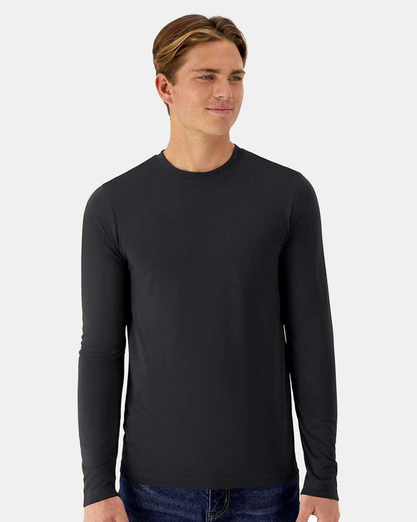 Hanes 484L - Camiseta de manga larga Cool DRI® Cotton Touch