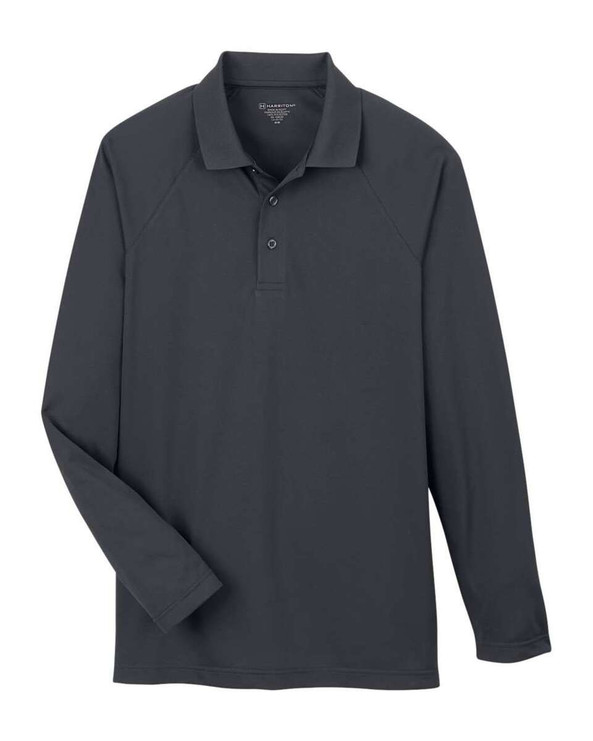 Harriton M208L - Polo de manga larga Charge Snag and Soil Protect para hombre