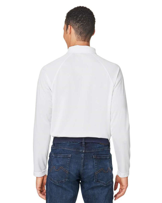 Harriton M208L - Polo de manga larga Charge Snag and Soil Protect para hombre