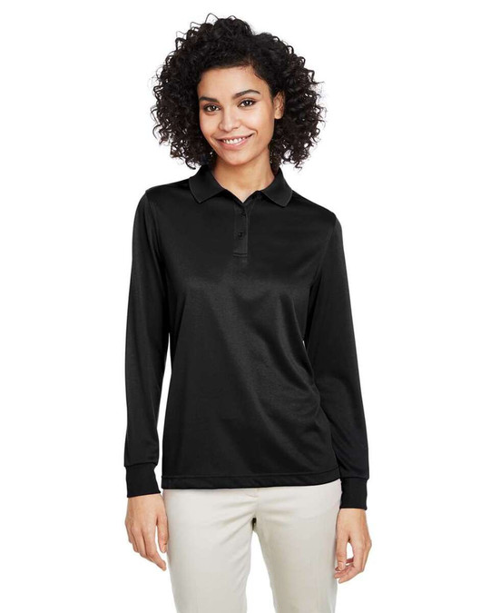 Harriton M348LW - Polo de manga larga Advantage Snag Protection Plus IL para mujer