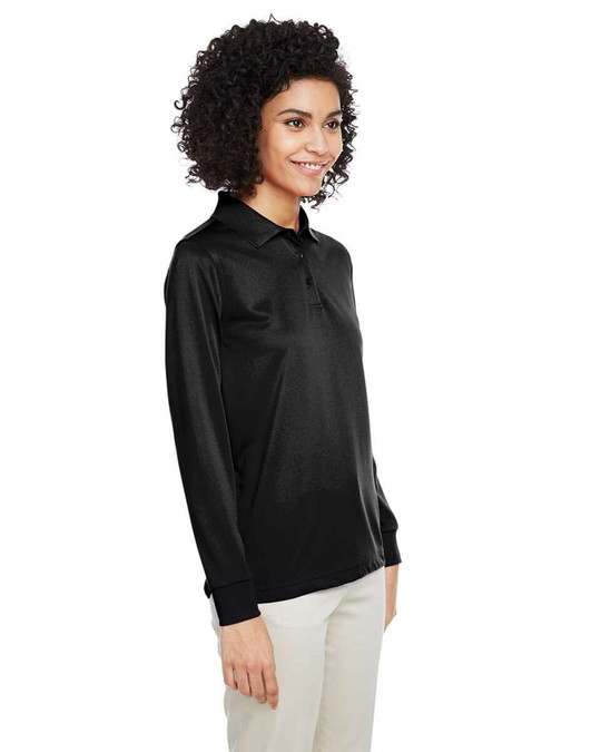 Harriton M348LW - Polo de manga larga Advantage Snag Protection Plus IL para mujer