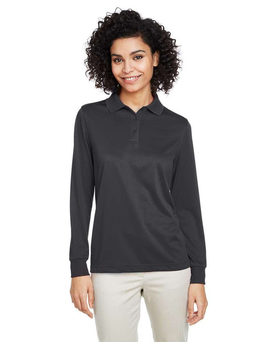 Harriton M348LW - Polo de manga larga Advantage Snag Protection Plus IL para mujer