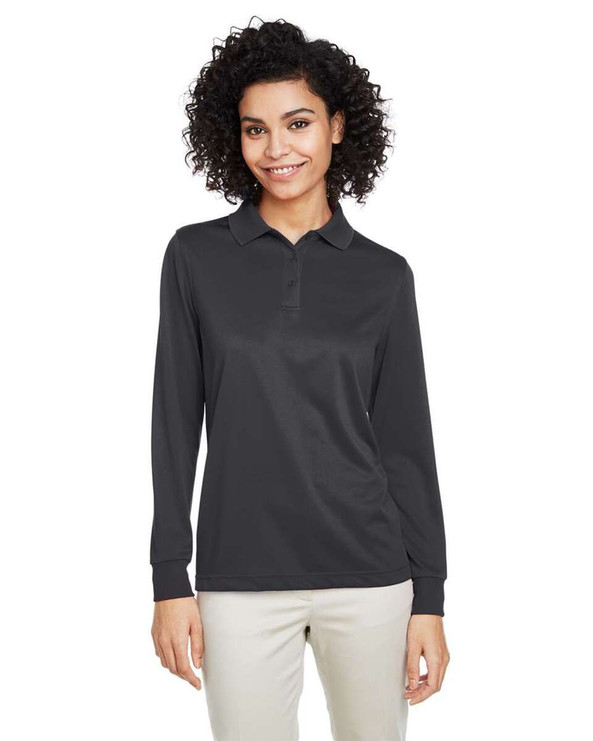 Harriton M348LW - Women's Advantage Snag Protection Plus IL Long Sleeve Polo