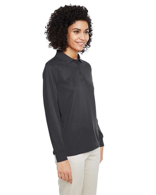 Harriton M348LW - Polo de manga larga Advantage Snag Protection Plus IL para mujer