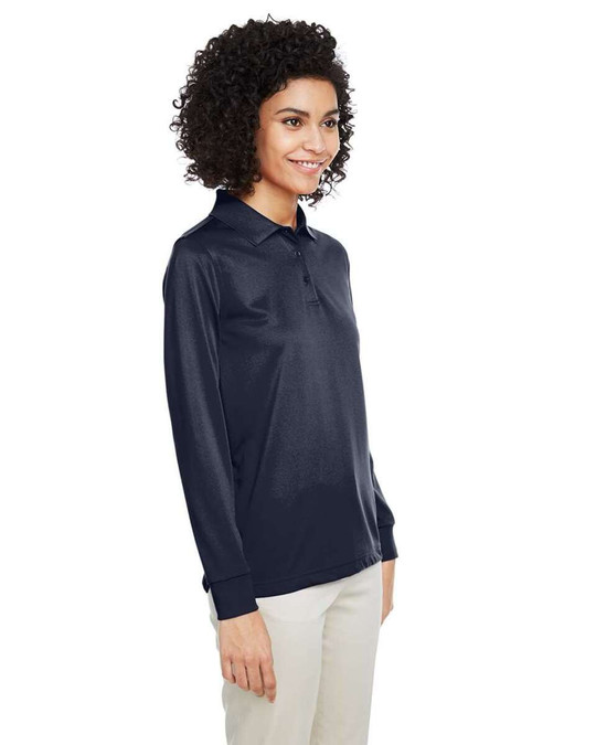 Harriton M348LW - Polo de manga larga Advantage Snag Protection Plus IL para mujer