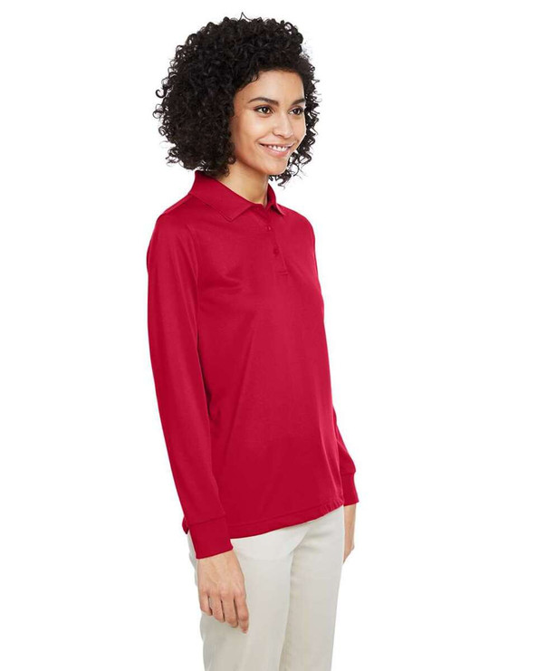 Harriton M348LW - Women's Advantage Snag Protection Plus IL Long Sleeve Polo