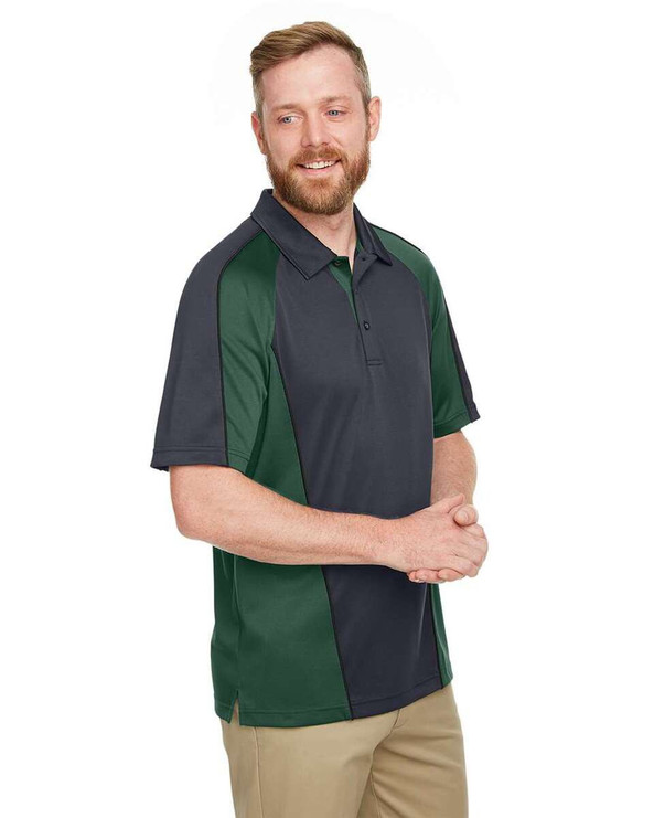 Harriton M385 - Men's Advantage Snag Protection Plus IL Colorblock Polo