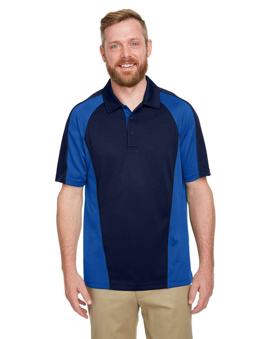 Harriton M385 - Polo Advantage Snag Protection Plus IL Colorblock para hombre