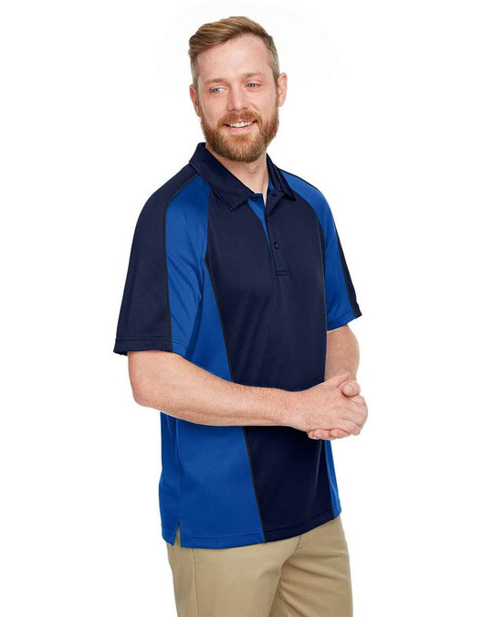 Harriton M385 - Polo Advantage Snag Protection Plus IL Colorblock para hombre