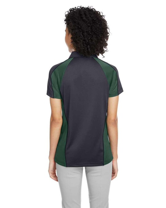 Harriton M385W - Polo de mujer Advantage Snag Protection Plus IL Colorblock