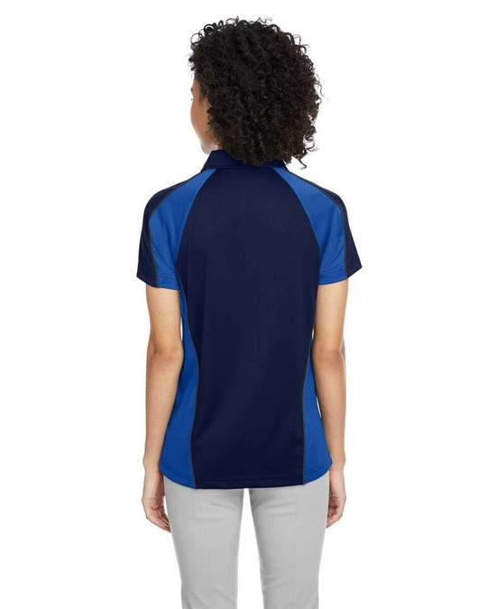 Harriton M385W - Polo de mujer Advantage Snag Protection Plus IL Colorblock
