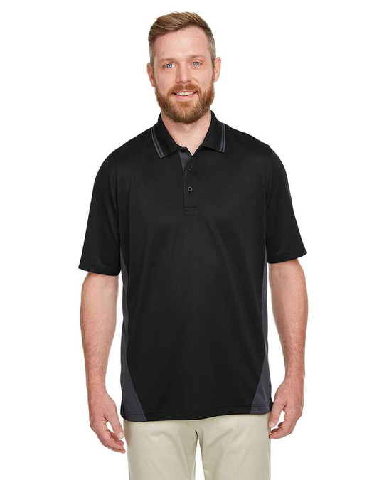 Harriton M386 - Polo de hombre Flash Snag Protection Plus IL Colorblock