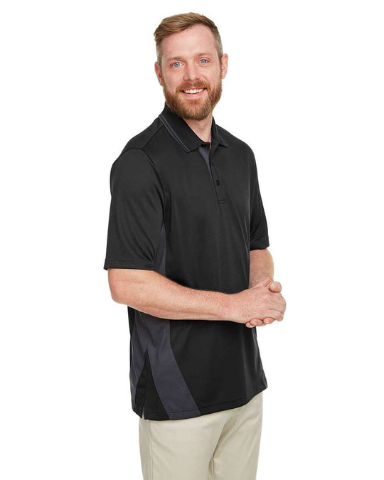 Harriton M386 - Polo de hombre Flash Snag Protection Plus IL Colorblock