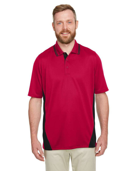 Harriton M386 - Polo de hombre Flash Snag Protection Plus IL Colorblock