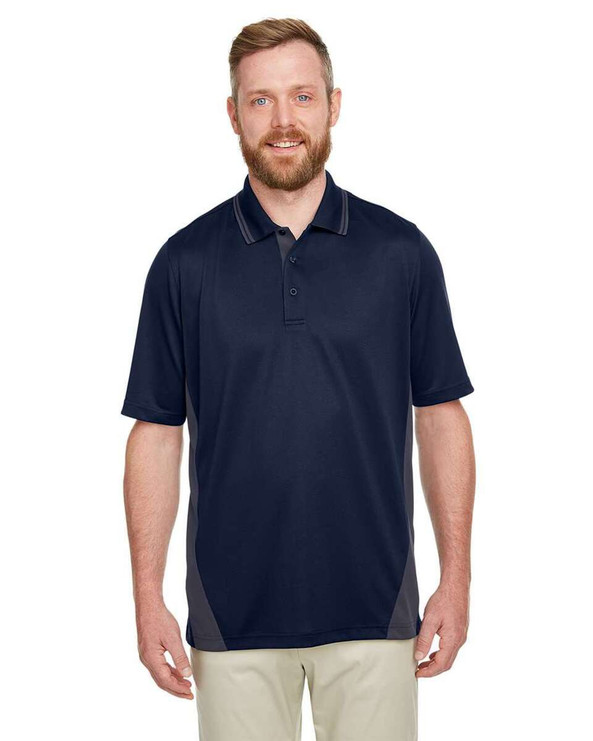 Harriton M386T - Polo de hombre Tall Flash Snag Protection Plus IL Colorblock