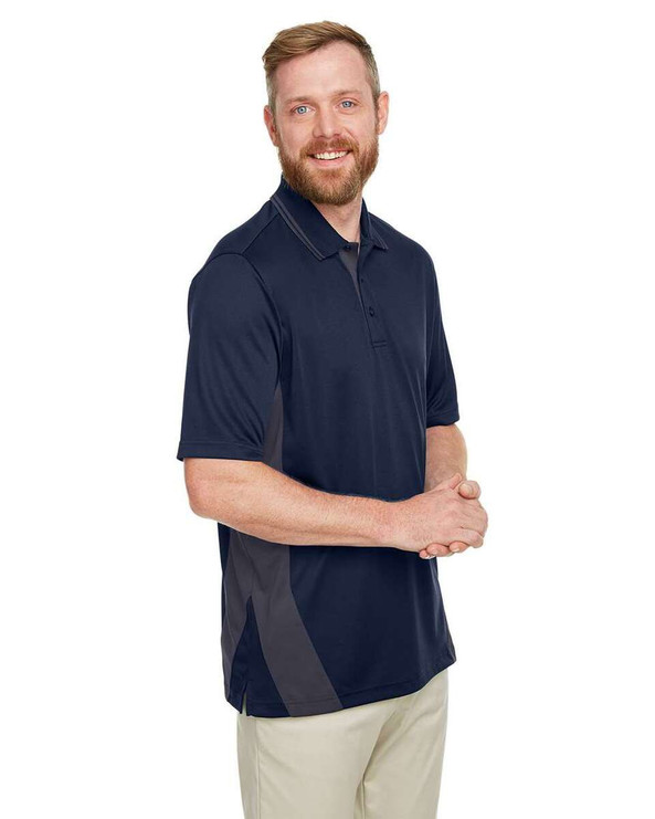 Harriton M386T - Polo de hombre Tall Flash Snag Protection Plus IL Colorblock