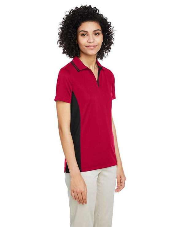 Harriton M386W - Polo de mujer Flash Snag Protection Plus IL Colorblock