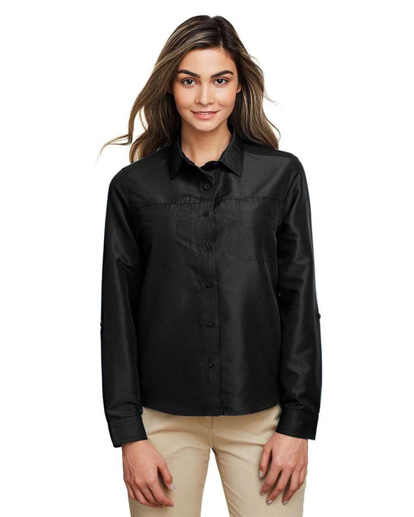 Harriton M580LW - Women's Key West Long Sleeve Performance Staff Shirt