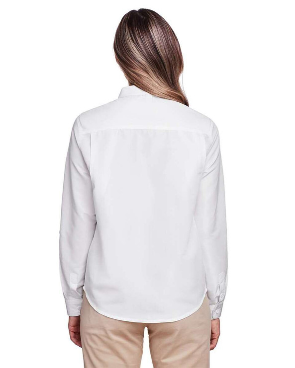 Harriton M580LW - Camiseta de manga larga para mujer Key West Performance Staff Shirt