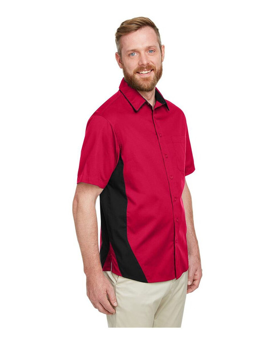 Harriton M586 - Camisa Flash IL Colorblock para hombre