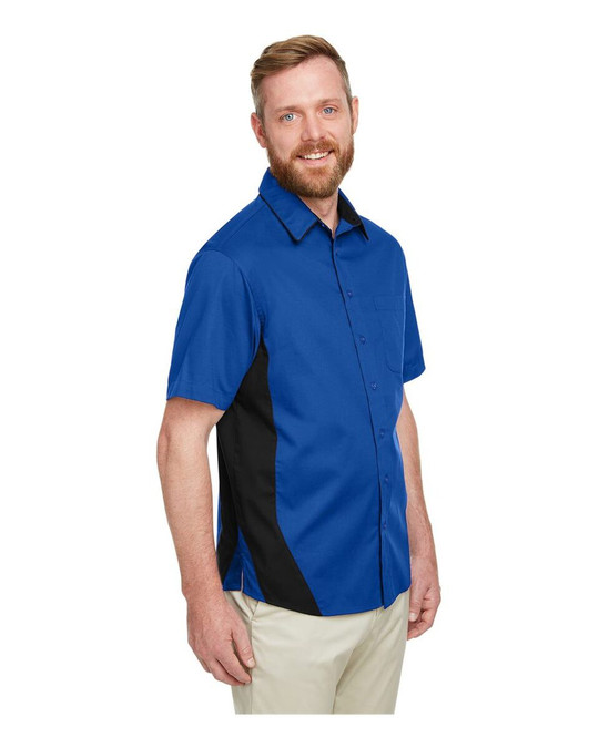 Harriton M586 - Camisa Flash IL Colorblock para hombre