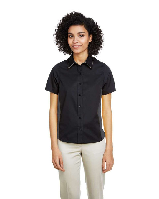 Harriton M586W - Camisa Flash IL Colorblock de mujer