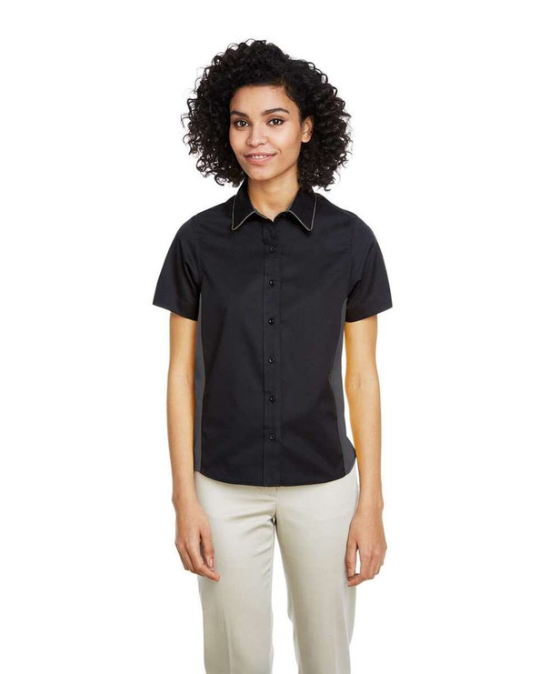 Harriton M586W - Women's Flash IL Colorblock Shirt