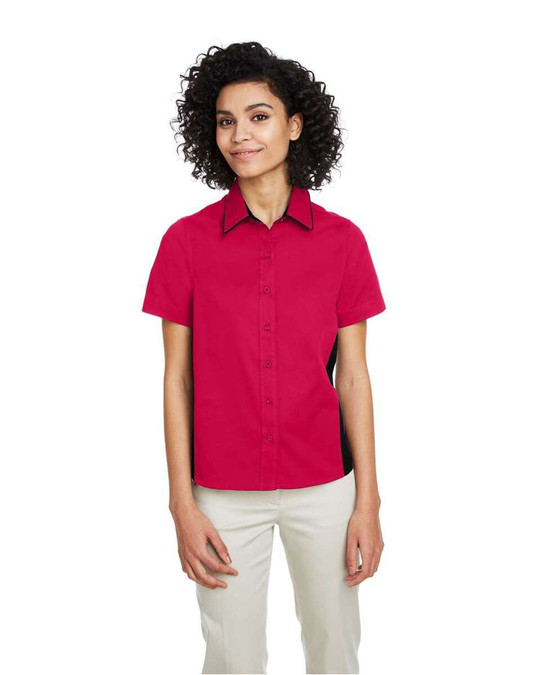 Harriton M586W - Camisa Flash IL Colorblock de mujer