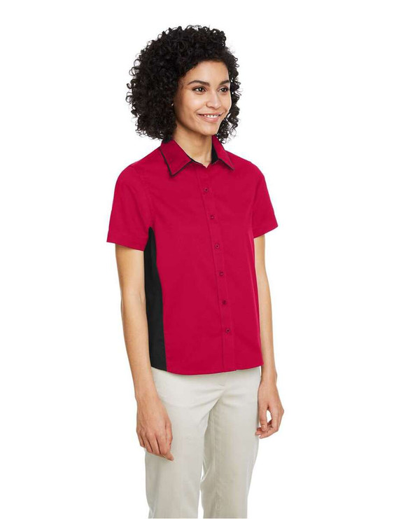 Harriton M586W - Camisa Flash IL Colorblock de mujer