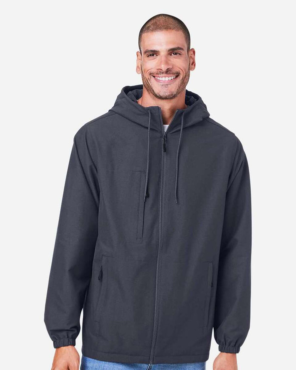 Harriton M73 - Chaqueta unisex con capucha Flex Twill