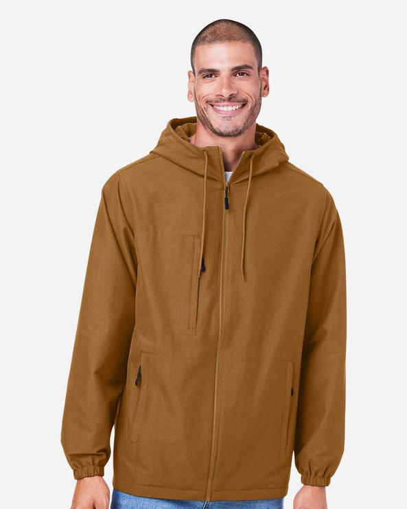 Harriton M73 - Chaqueta unisex con capucha Flex Twill