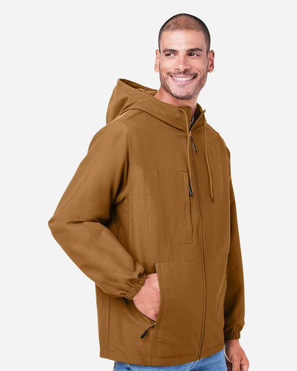 Harriton M73 - Chaqueta unisex con capucha Flex Twill