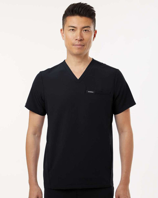Jaanuu M10002 - Blusa médica Platt con 3 bolsillos y cuello en V