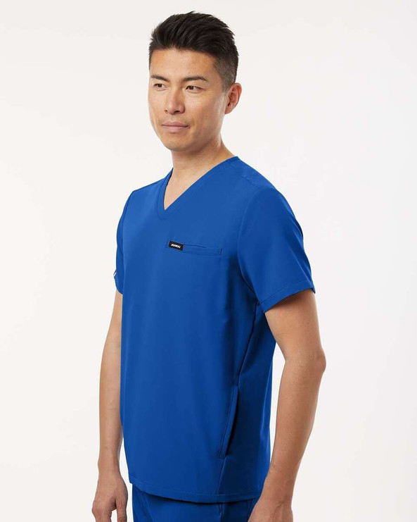 Jaanuu M10002 - Blusa médica Platt con 3 bolsillos y cuello en V