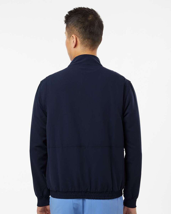 Jaanuu M60001 - Wolfe Everyday Full-Zip 6-Pocket Scrub Jacket