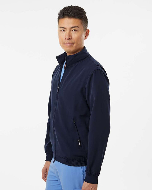 Jaanuu M60001 - Wolfe Everyday Full-Zip 6-Pocket Scrub Jacket