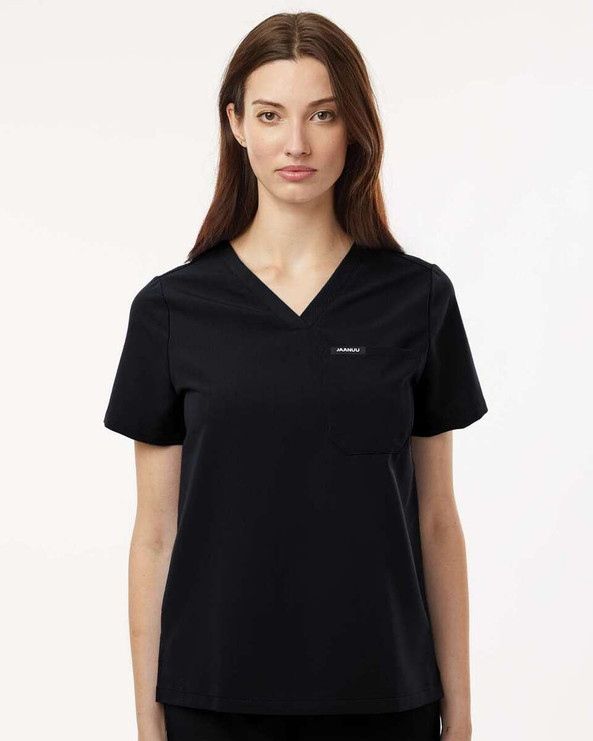 Jaanuu W10001 - Women's Rhena Essential 1-Pocket Scrub V-Neck Top