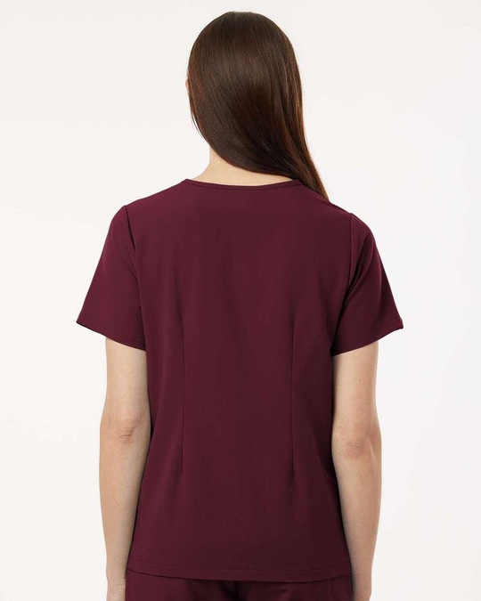 Jaanuu W10001 - Blusa médica Rhena Essential, cuello en V, 1 bolsillo, mujer