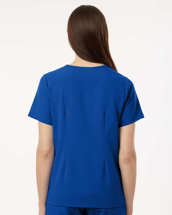 Jaanuu W10001 - Blusa médica Rhena Essential, cuello en V, 1 bolsillo, mujer
