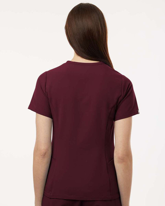 Jaanuu W10003 - Blusa médica Calix Fit &amp; Flare, cuello en V, mujer