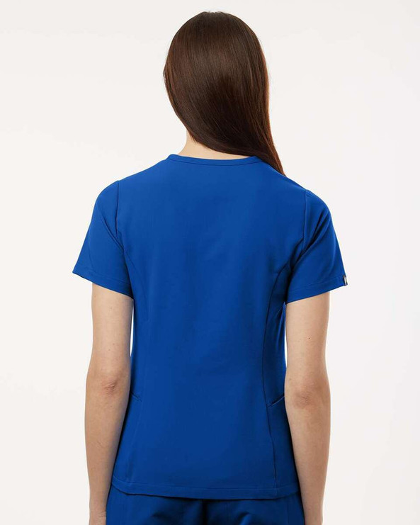 Jaanuu W10003 - Blusa médica Calix Fit &amp; Flare, cuello en V, mujer