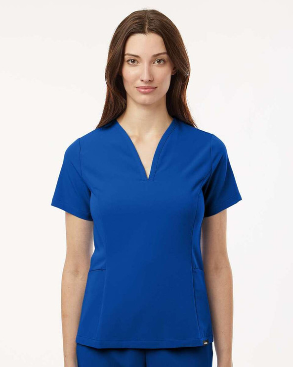 Jaanuu W10003 - Blusa médica Calix Fit &amp; Flare, cuello en V, mujer