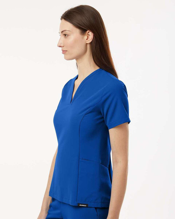 Jaanuu W10003 - Blusa médica Calix Fit &amp; Flare, cuello en V, mujer