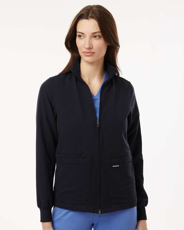 Jaanuu W60001 - Women's Ceri Essential Full-Zip 6-Pocket Scrub Jacket